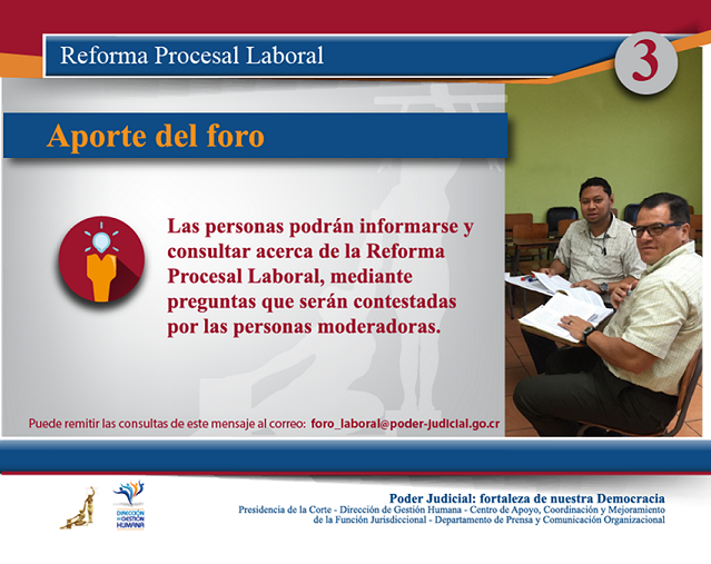 Aporte del Foro de Reforma Procesal Laboral